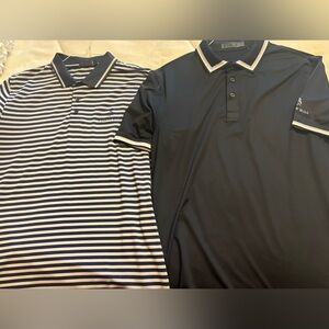 Lot of 2 G/Fore men's golf polos size L PELICAN HILL COUNTY CLUB Newport Beach
